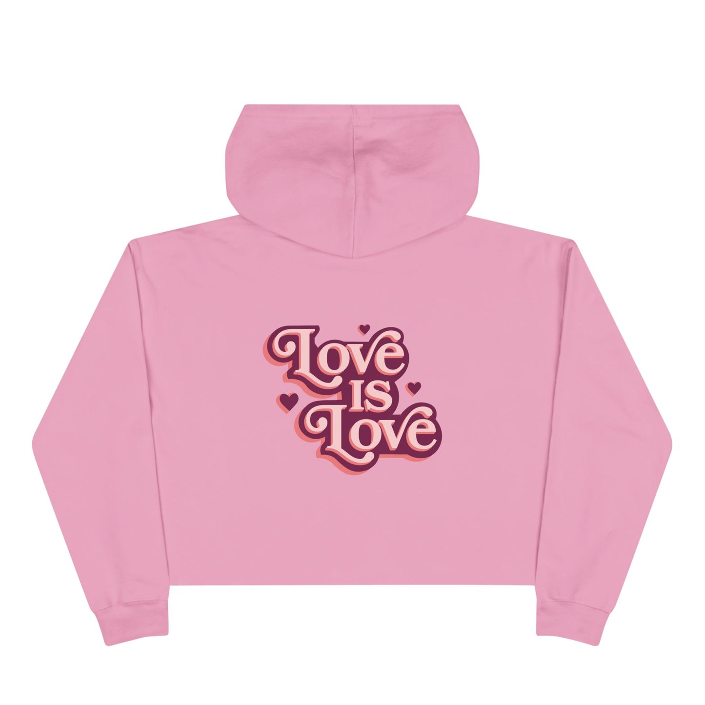 Love Is Love Cropped Hooded Sweater