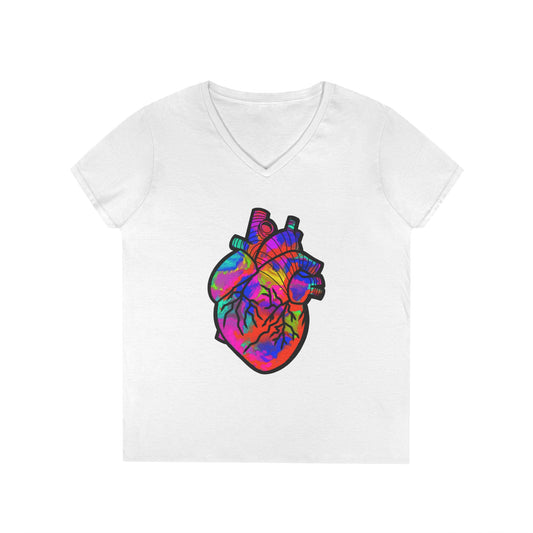 Artist heart in ladies’ V-Neck