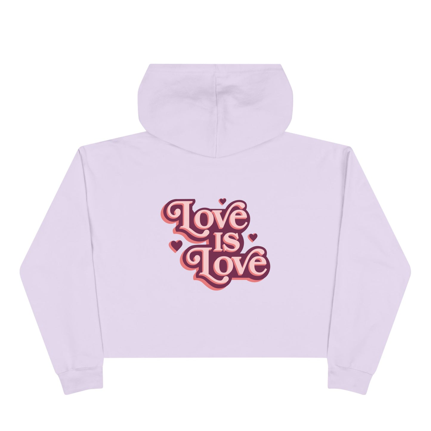 Love Is Love Cropped Hooded Sweater