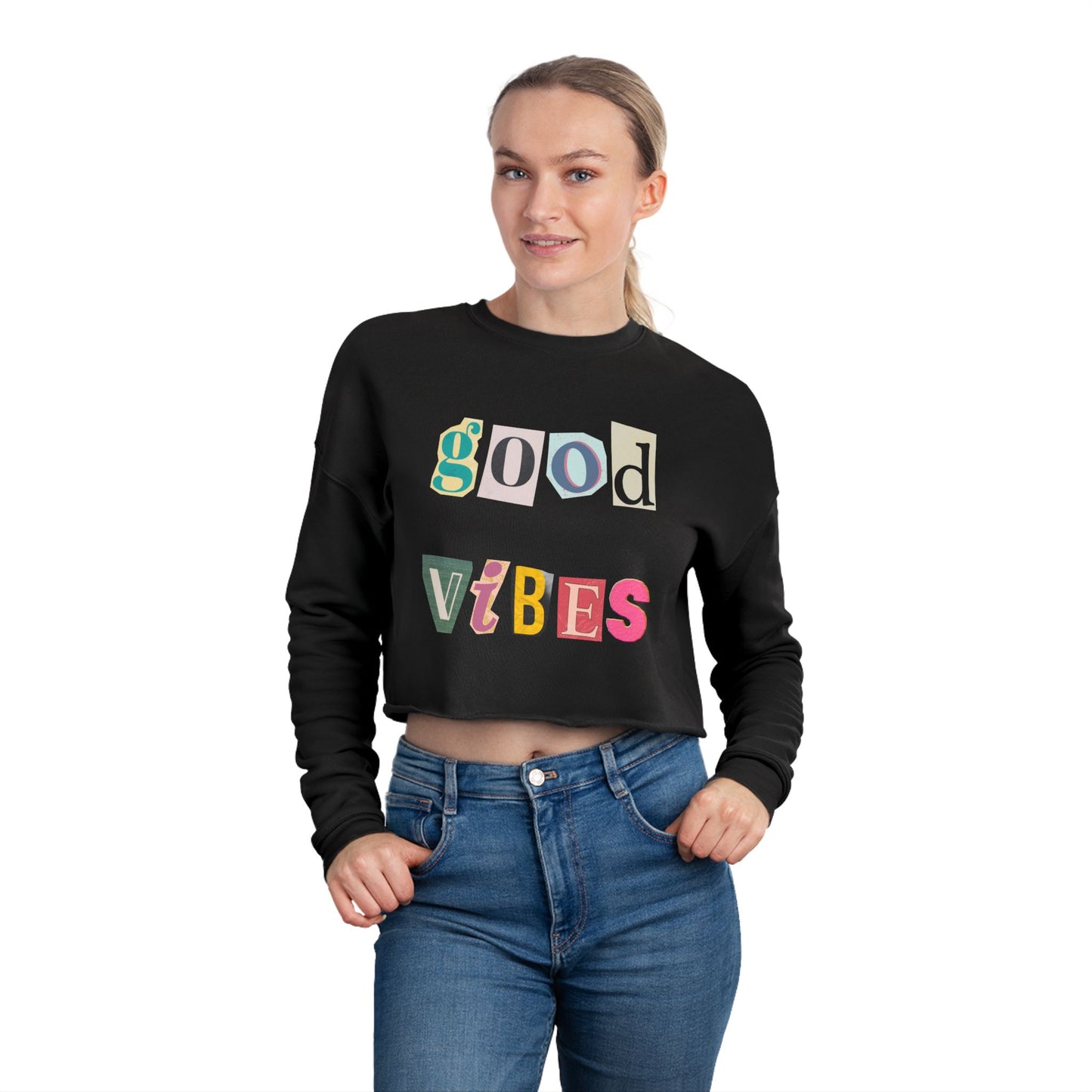 Good Vibes Cropped Sweatshirt