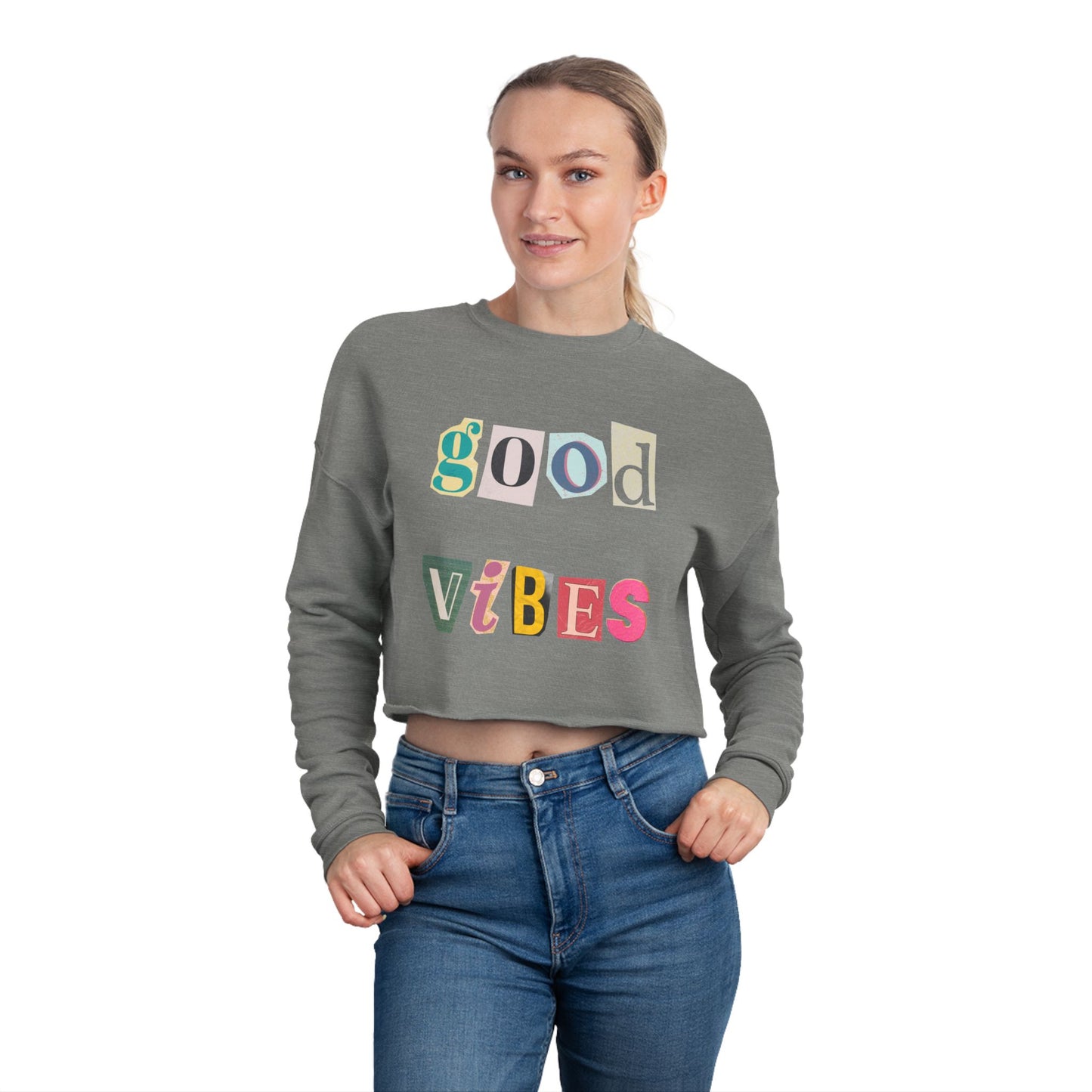 Good Vibes Cropped Sweatshirt